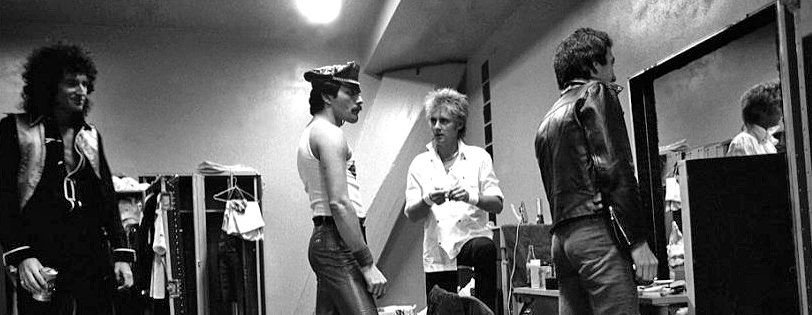 Queen. Backstage in Sao Paulo, 1980.